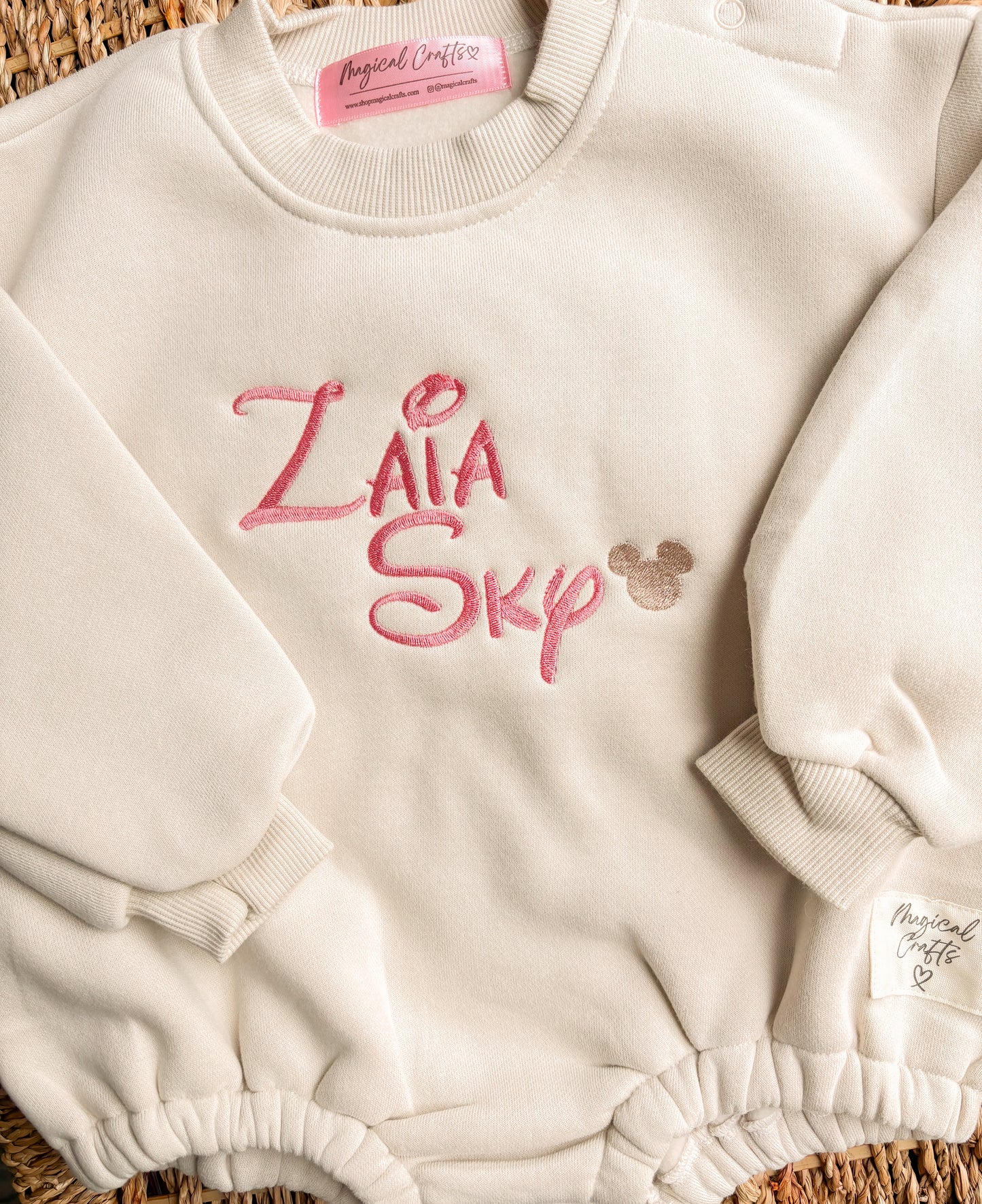Custom Name Embroidered Baby Romper
