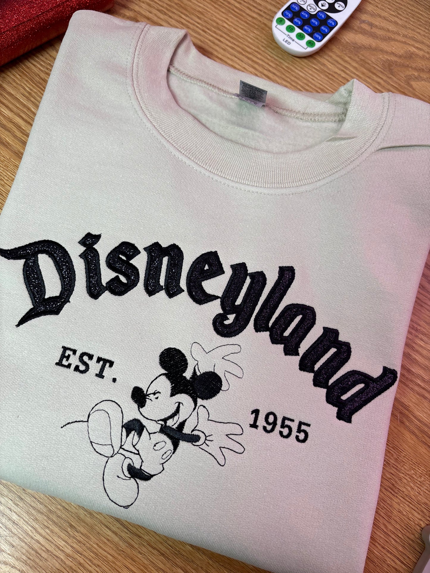 Disneyland Glitter Embroidered Crewneck Sweatshirt