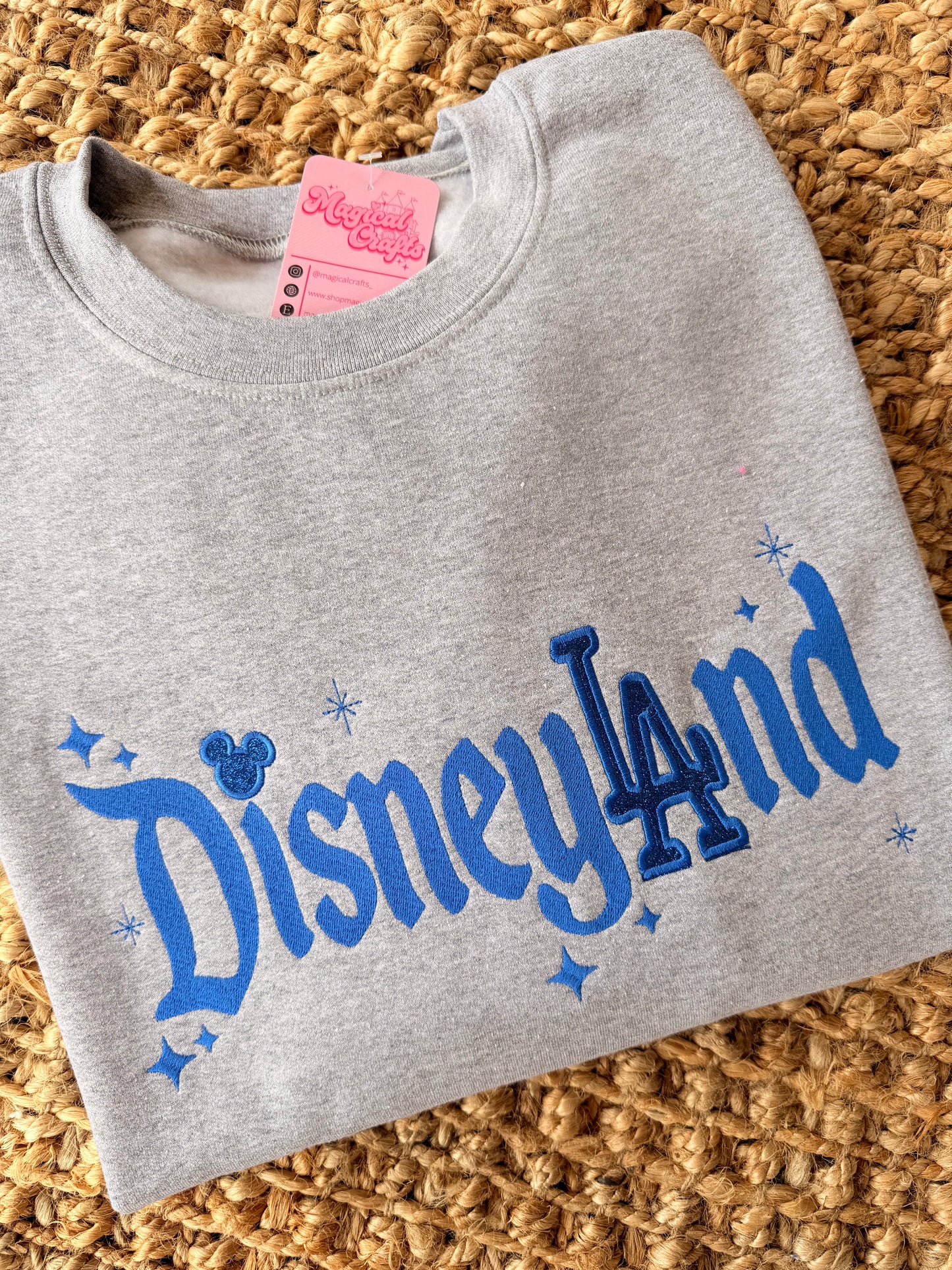 DisneyLAnd Sparkle Embroidered Crewneck Sweatshirt