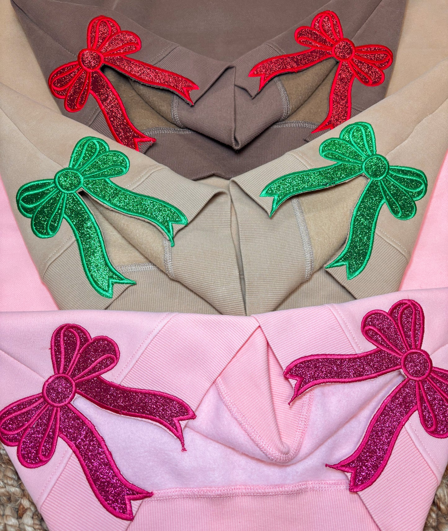 Glitter Valentines bow on sides - Add On