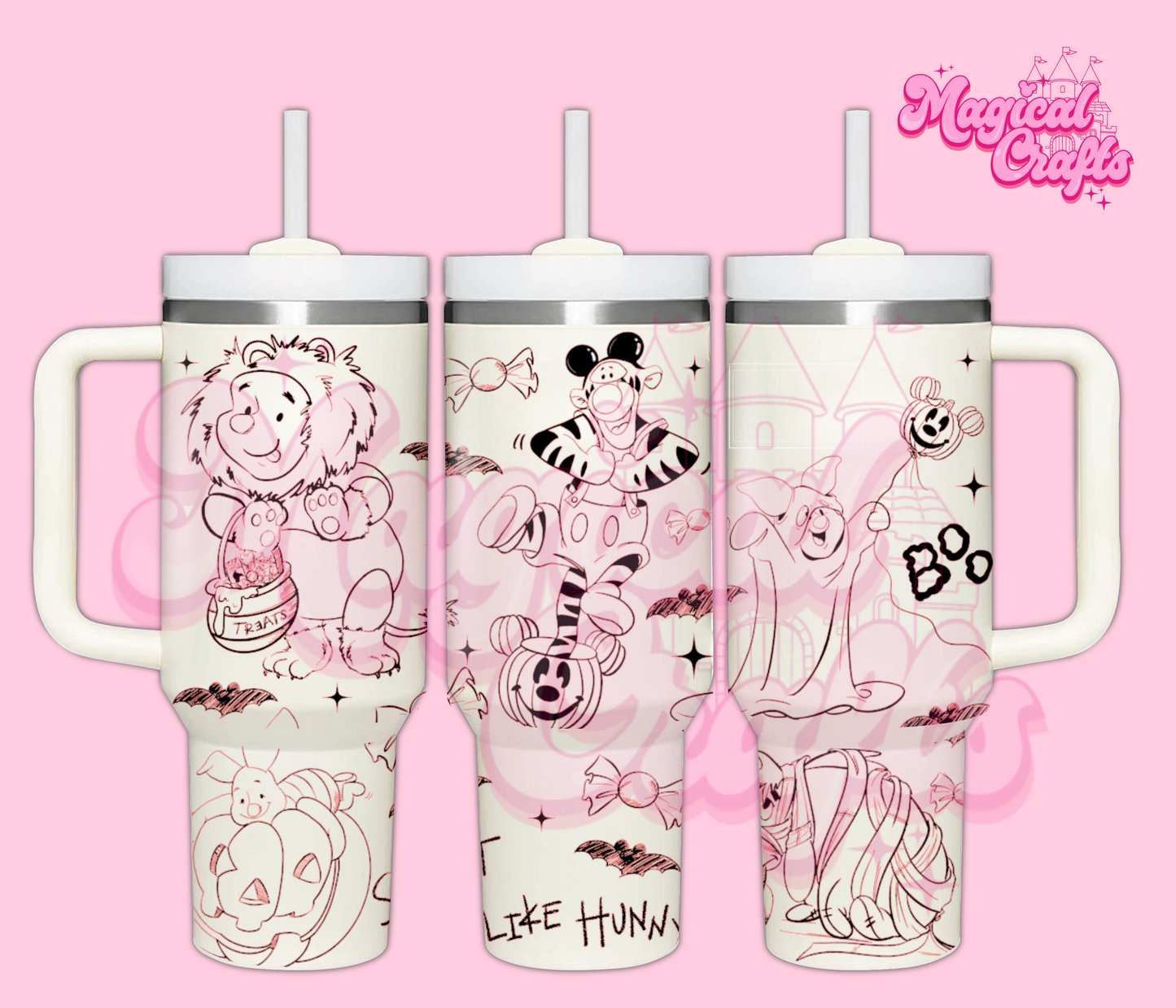 Pooh & Friends Halloween - Collab w. Alexis Designs Engraved Tumbler