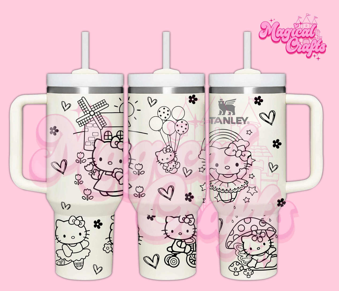 Kawaii Cat Engraved Tumbler