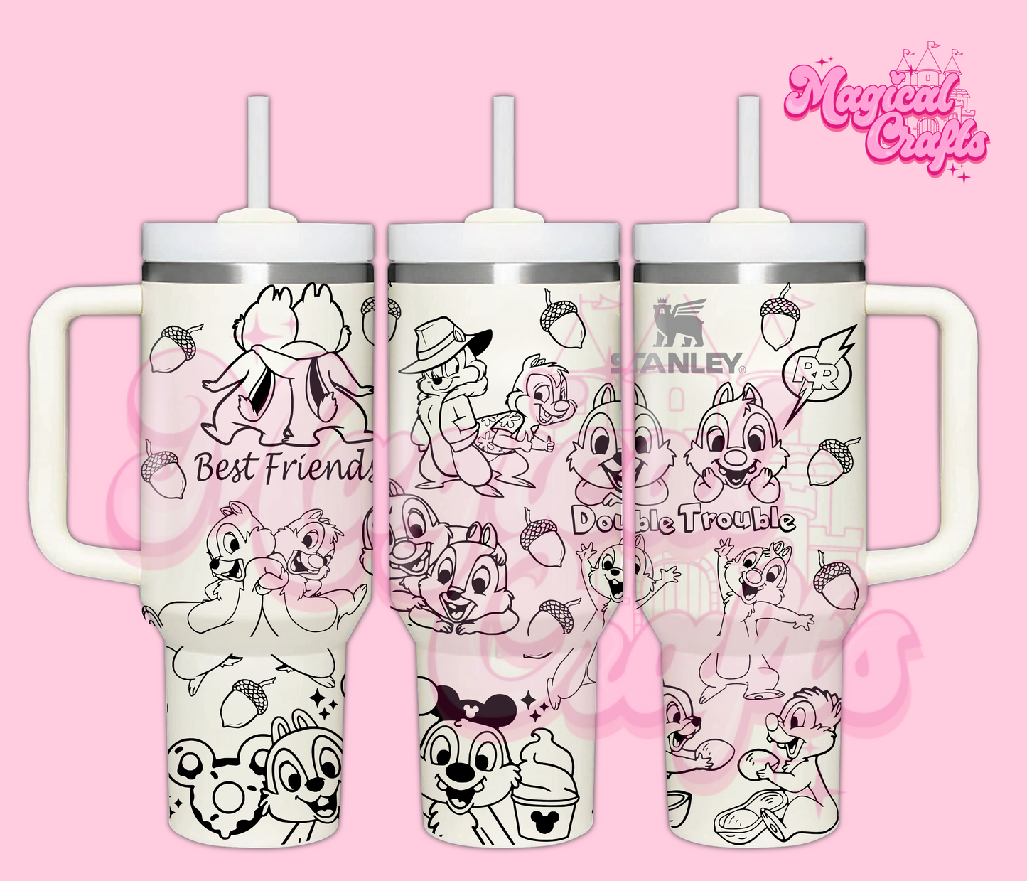 Double Trouble Engraved Tumbler