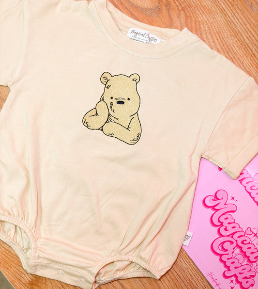 Vintage Pooh Embroidered Baby Tee