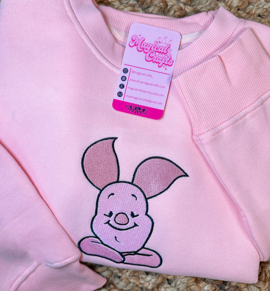 Piglet Embroidered Crewneck Sweatshirt - Kid Size