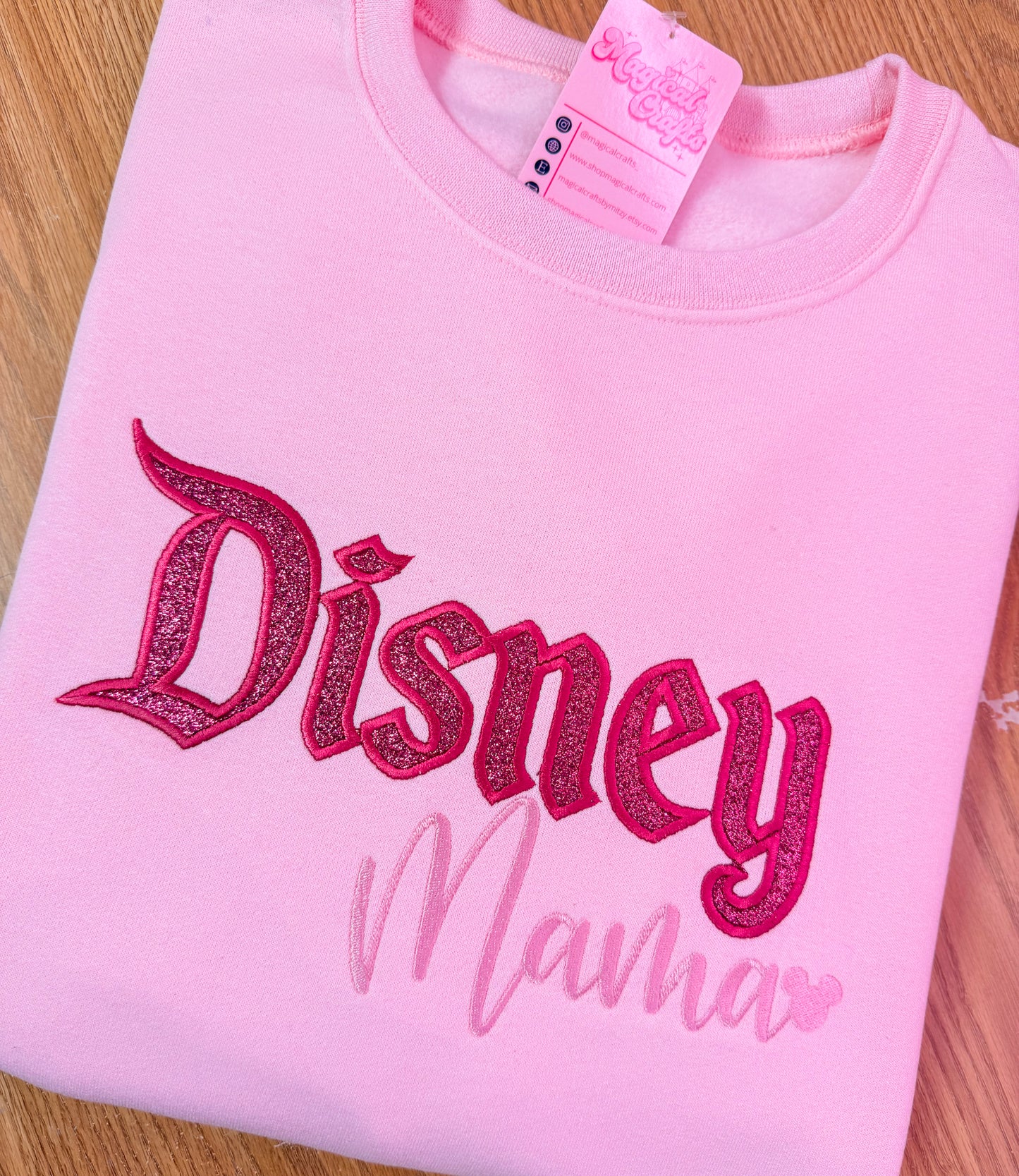 Disney Mama Glitter Embroidered Sweashirt
