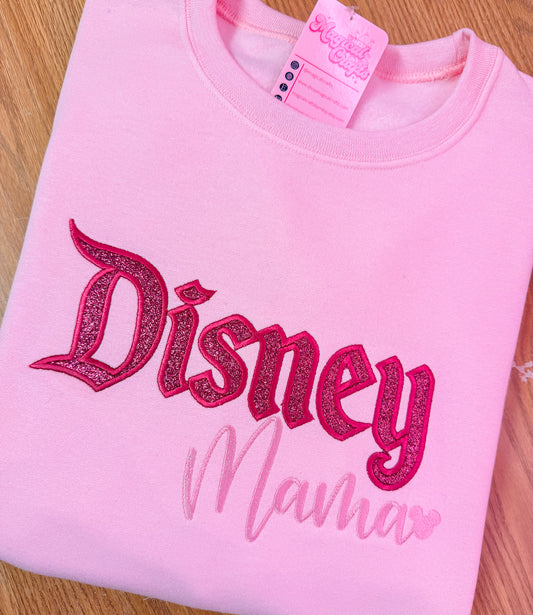 Disney Mama Glitter Embroidered Sweashirt