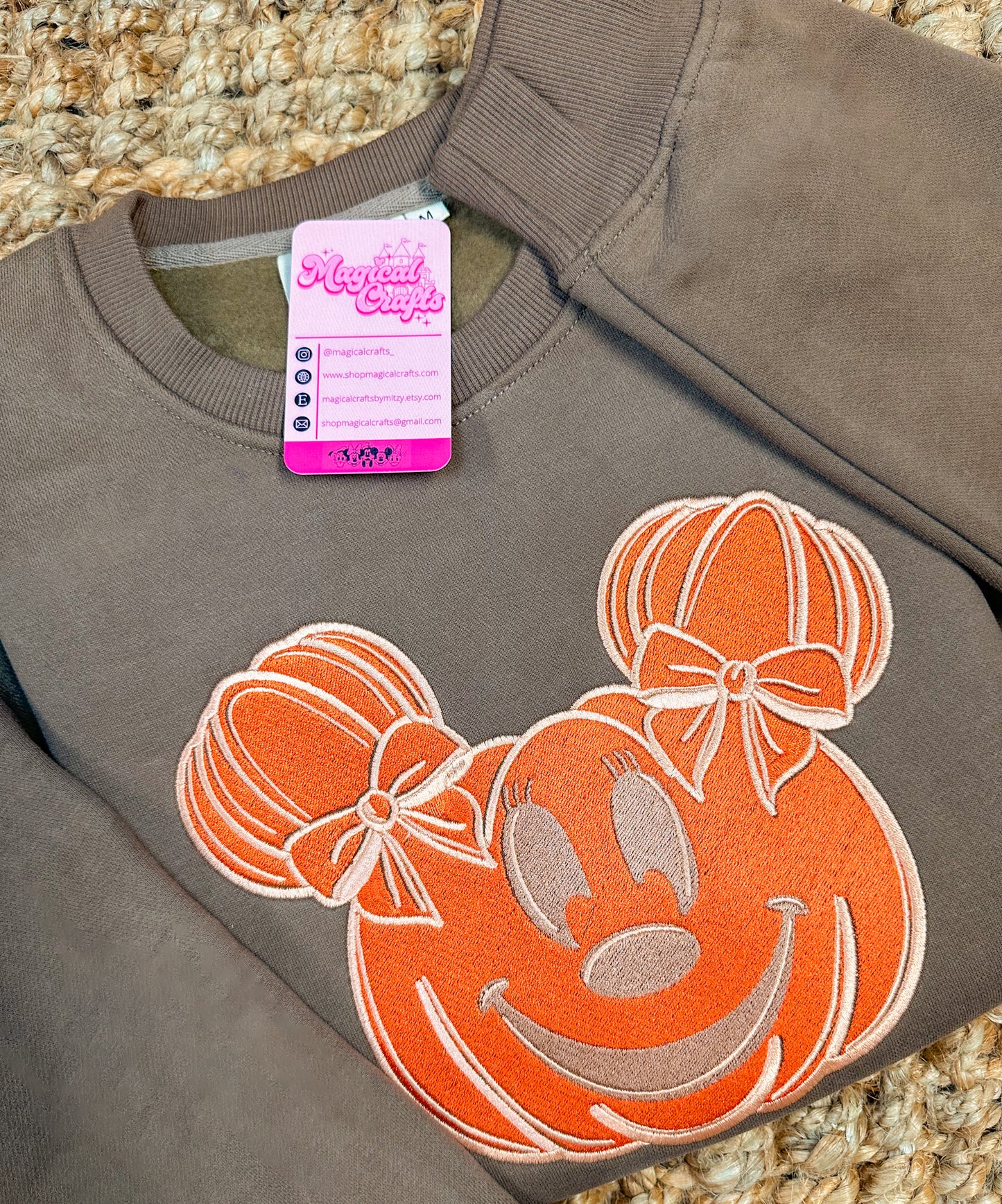 Pumpkin Bows Embroidered Sweatshirt - Kid Size