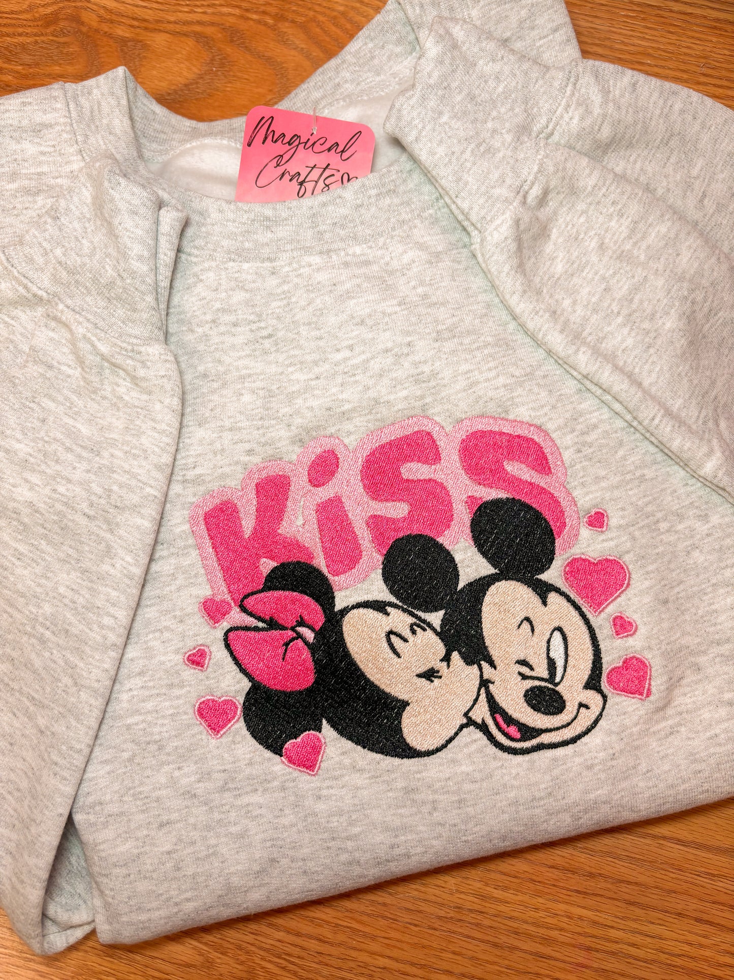 Kiss Me Valentine Embroidered Crewneck Sweatshirt