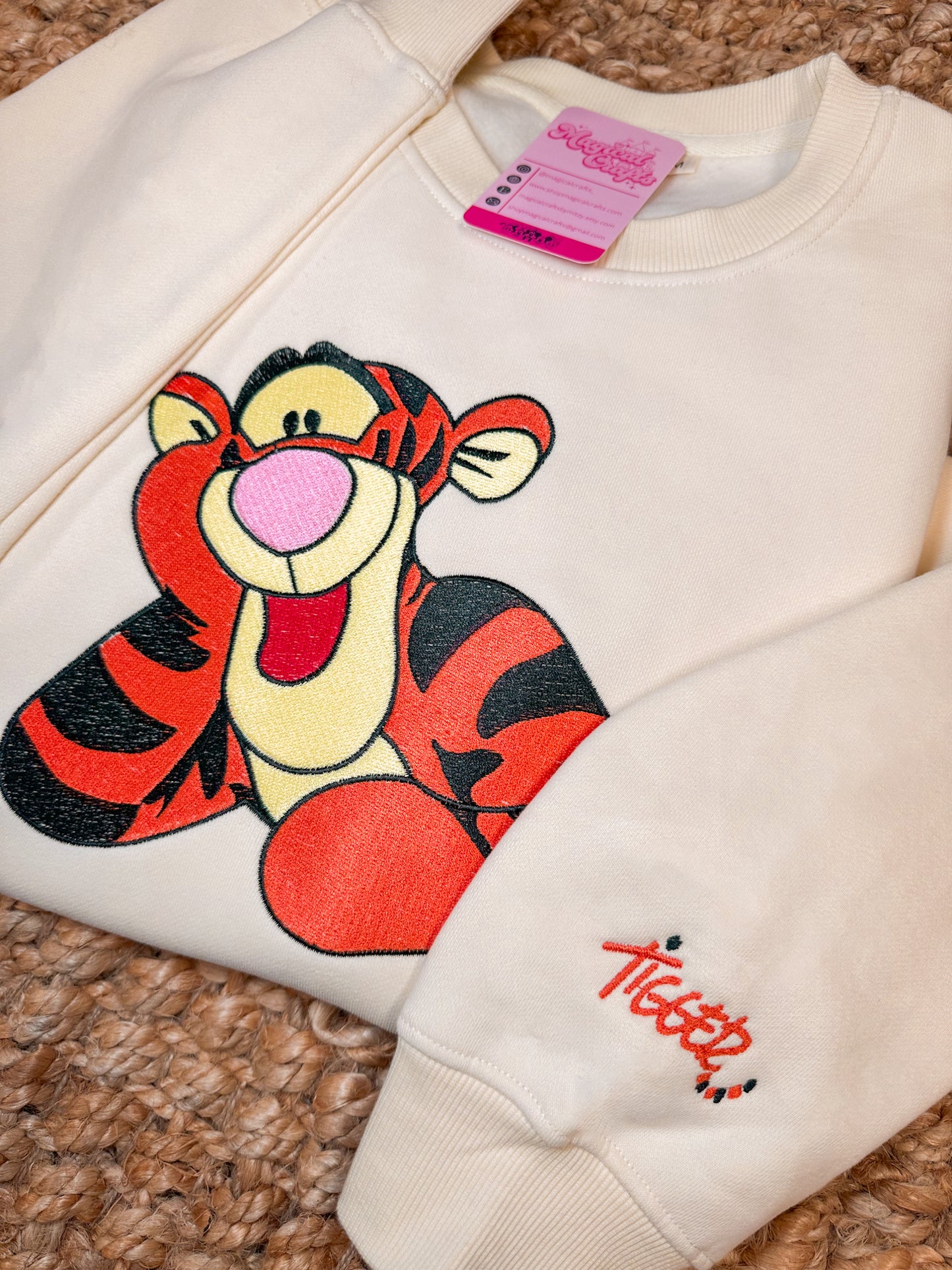 Tigger & Signature Embroidered Crewneck Sweatshirt