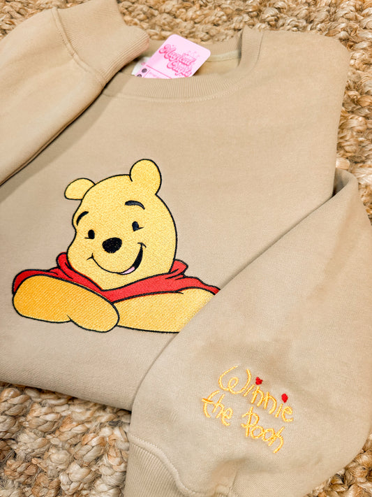 Pooh & Signature Embroidered Crewneck Sweatshirt