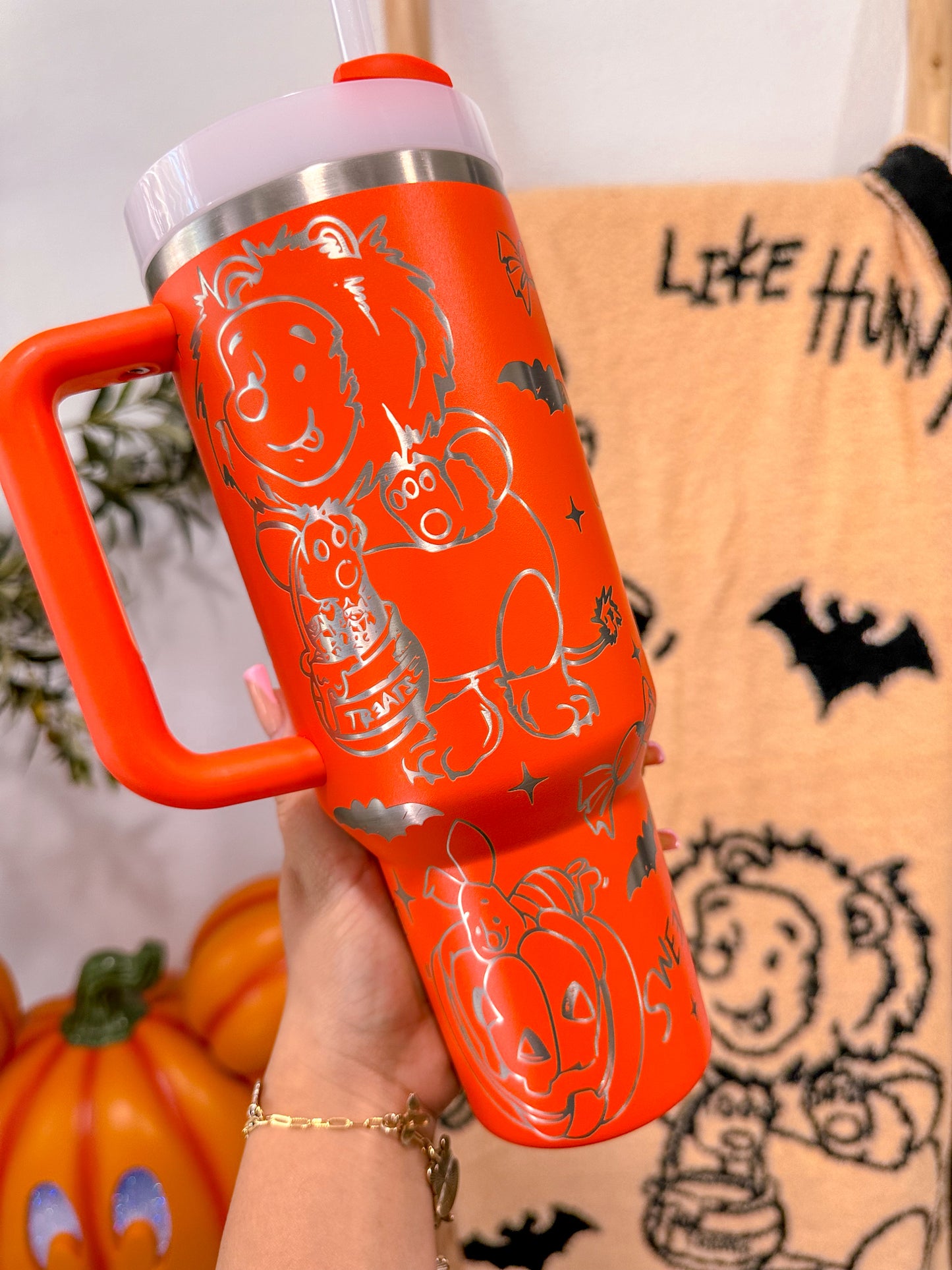 Pooh & Friends Halloween - Collab w. Alexis Designs Engraved Tumbler