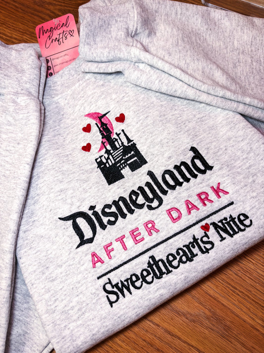 Sweethearts Nite Valentine Embroidered Crewneck Sweatshirt