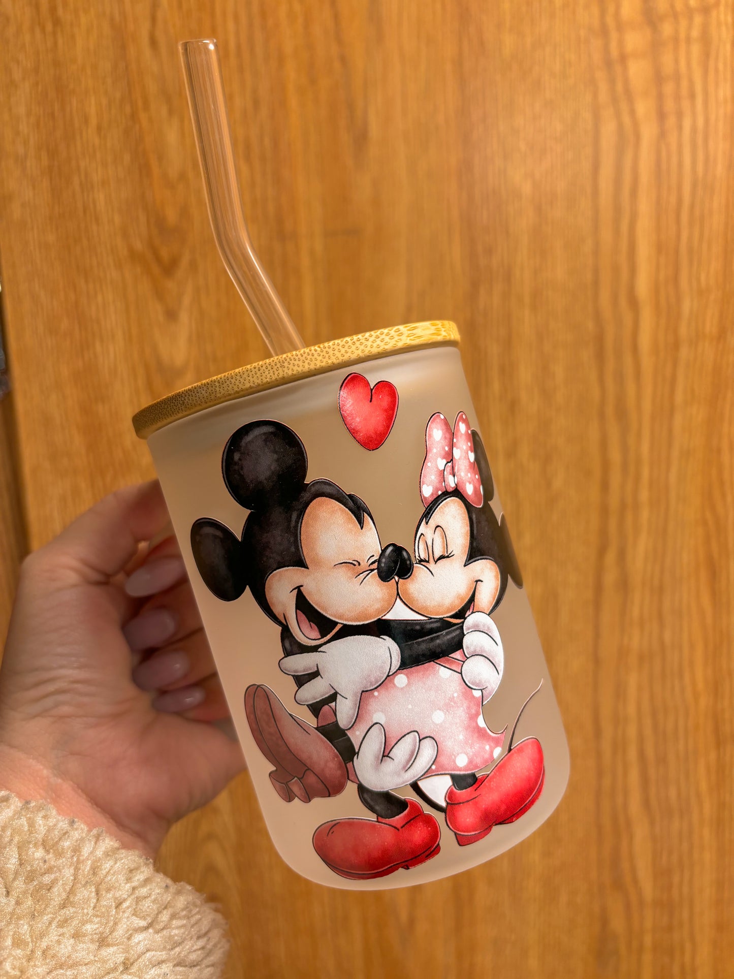 Happy Couple Valentines Glass Mug