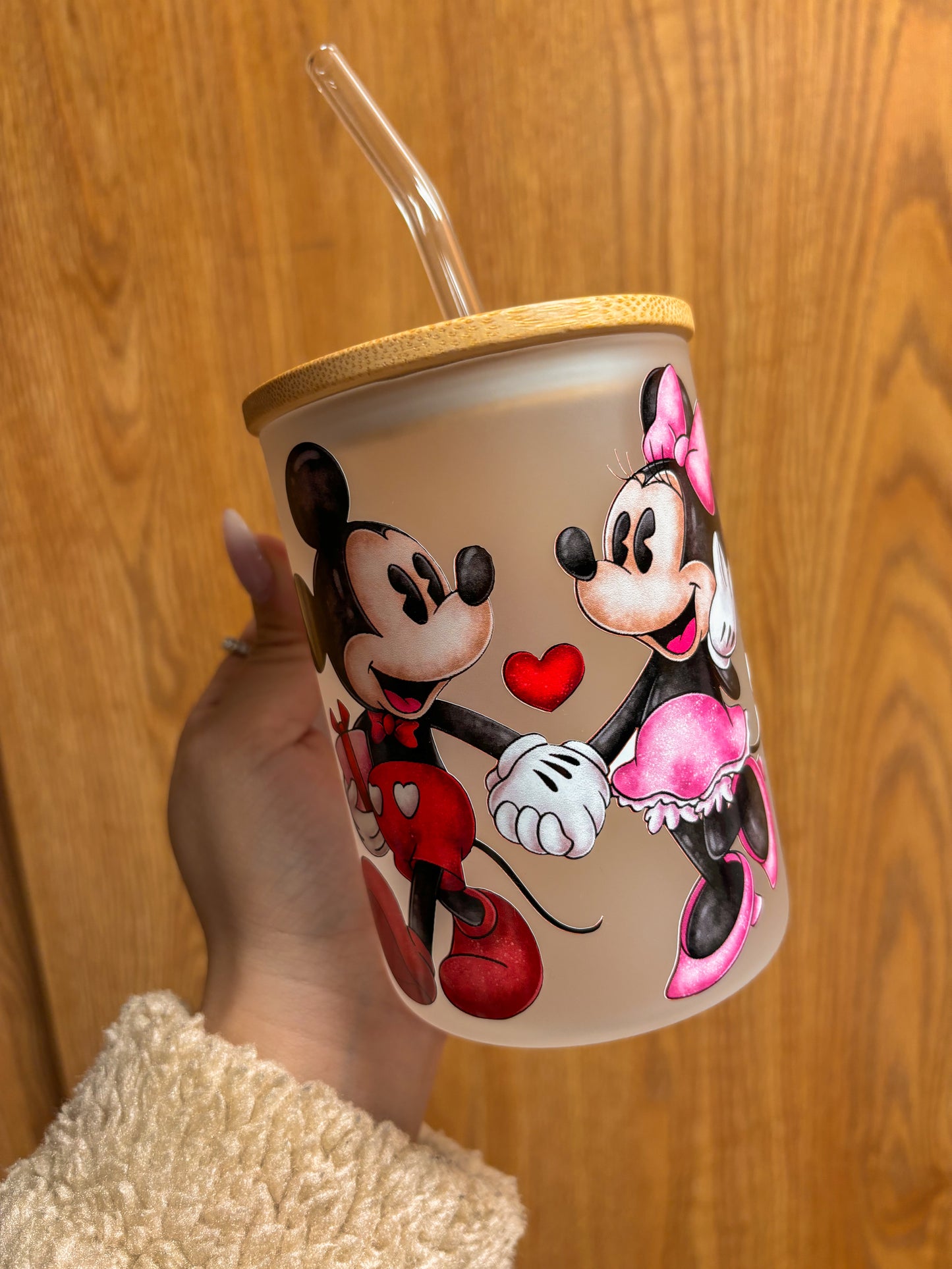 Valentines couple glass mug
