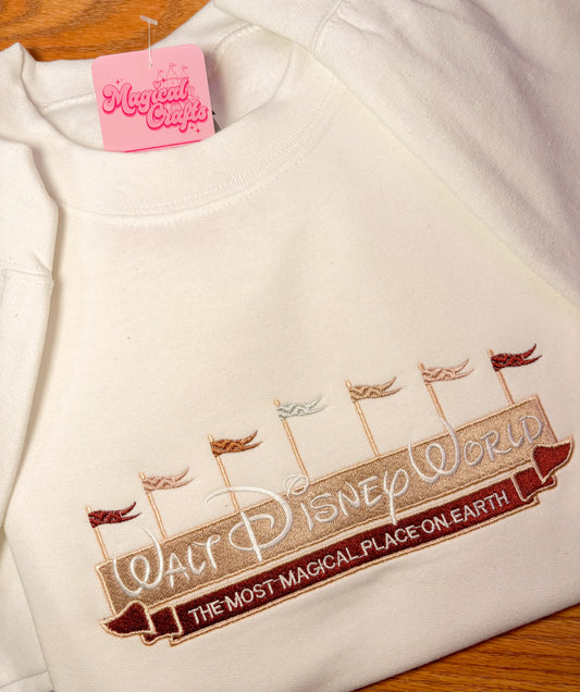 WDW Neutral Embroidered Crewneck