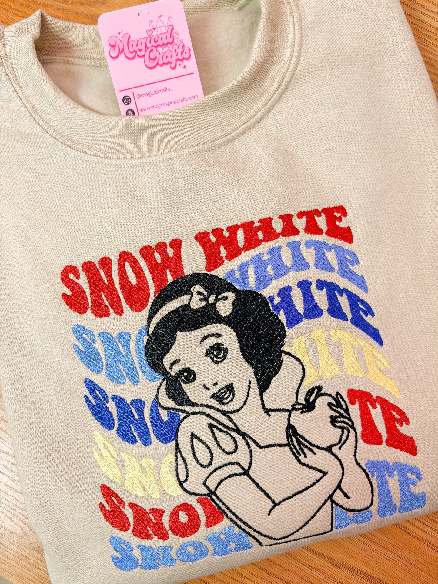 Snow Princess Embroidered Crewneck Sweatshirt