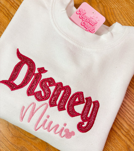 Disney Mini Youth Embroidered Crewneck Sweatshirt