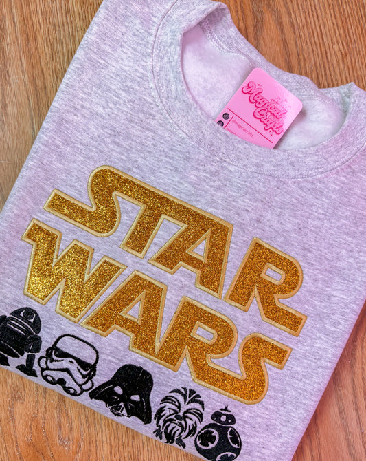 Star Wars Glitter Embroidered Crewneck