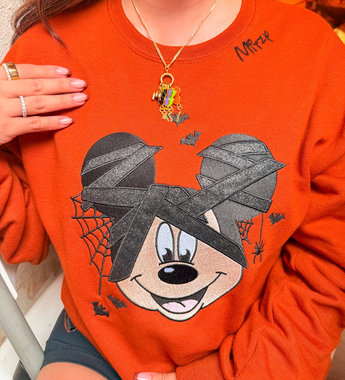 Mickey Zombie Halloween Embroidered Sweatshirt