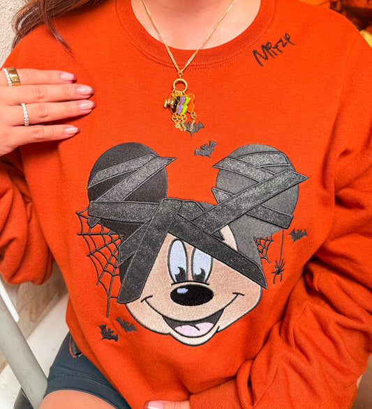 Mickey Zombie Halloween Embroidered Sweatshirt