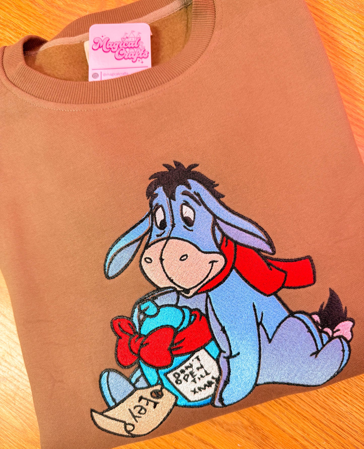 Eeyore Christmas Embroidered Crewneck Sweatshirt