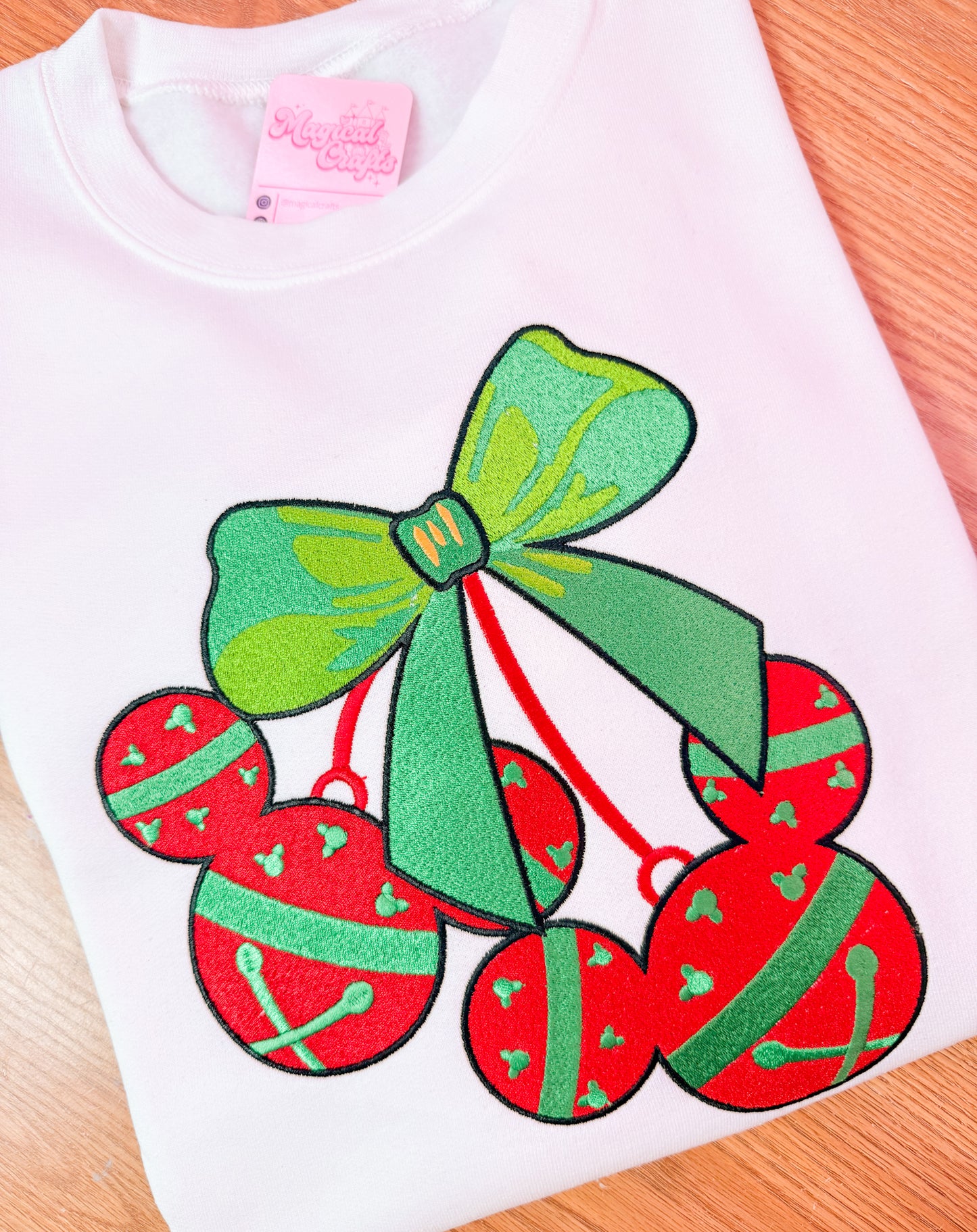 Christmas Bells Embroidered Crewneck Sweatshirt