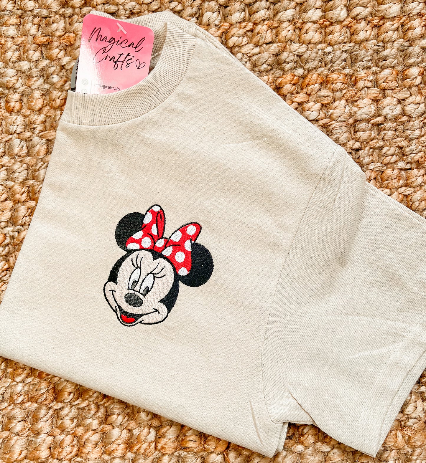 Adult Mrs. Mouse Embroidered T-Shirt - Sand