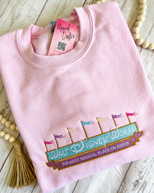 WDW Embroidered Sweatshirt - Pink