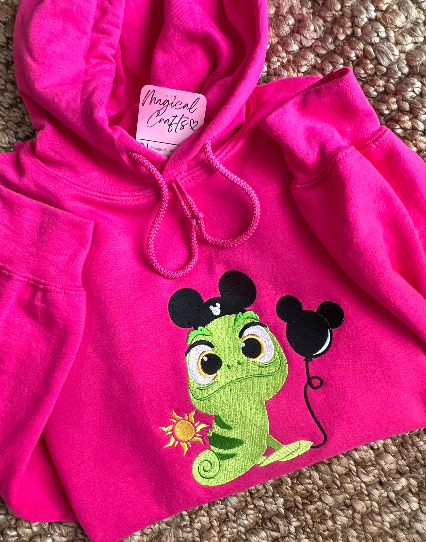 Pascal Embroidered Hoodie - Hot Pink