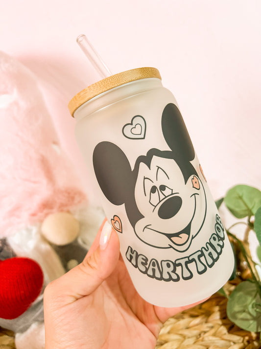 Heartthrob Mouse Valentines Day Glass Cup