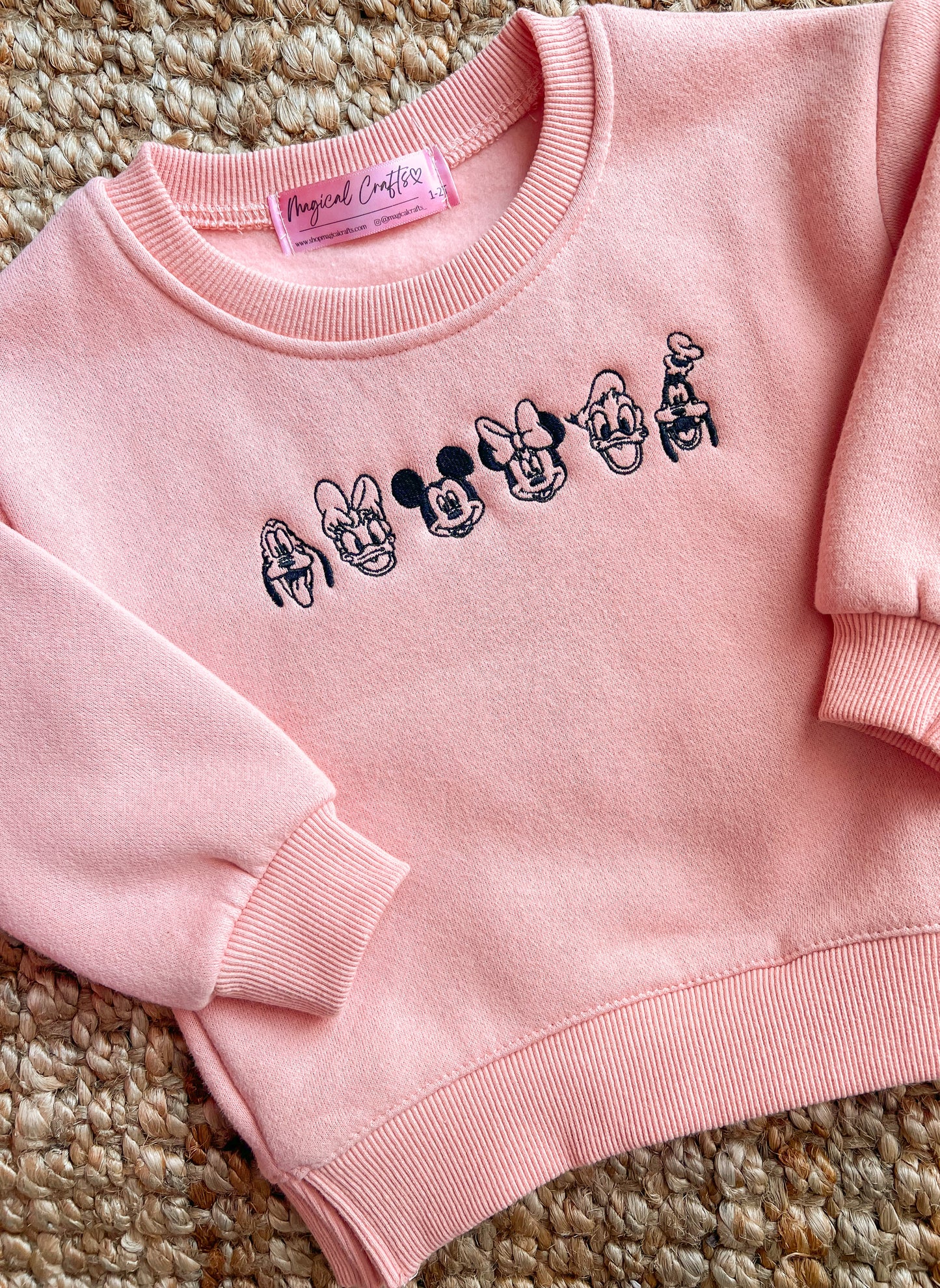 Friends Toddler Embroidered Sweatshirt - Salmon Pink